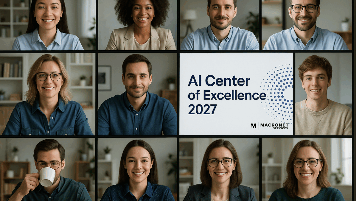 members of an AI Center of Excellence COE and Macronet Services