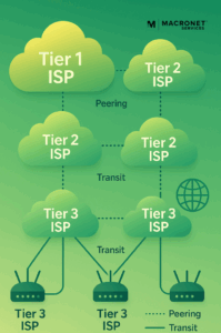 Tier 1 vs Tier 2 vs Tier 3 ISPs
