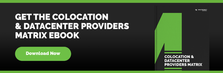 CTA to download the Colocation and Data Center Providers Matrix eBook featuring leading colocation providers and data center infrastructure options from Macronet Services.
