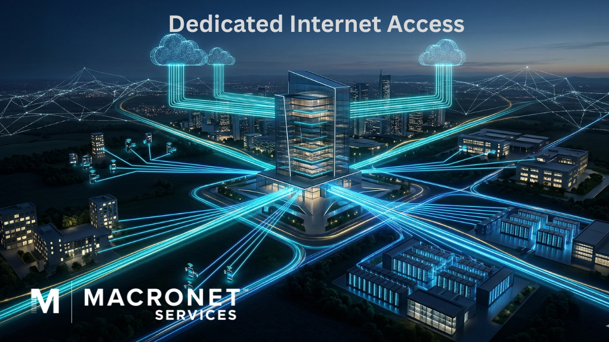 Dedicated internet access powering a global enterprise network with direct fiber connectivity to cloud, data centers, and remote users