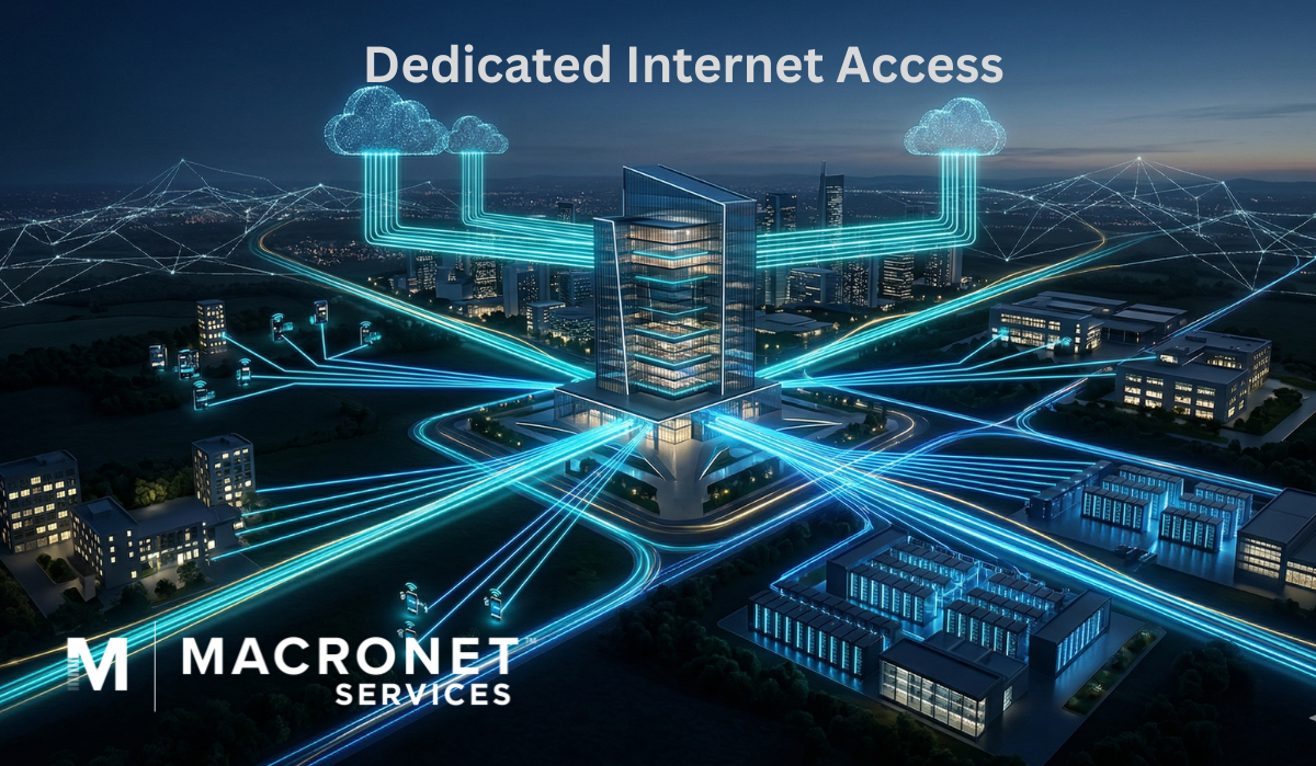 Dedicated internet access powering a global enterprise network with direct fiber connectivity to cloud, data centers, and remote users