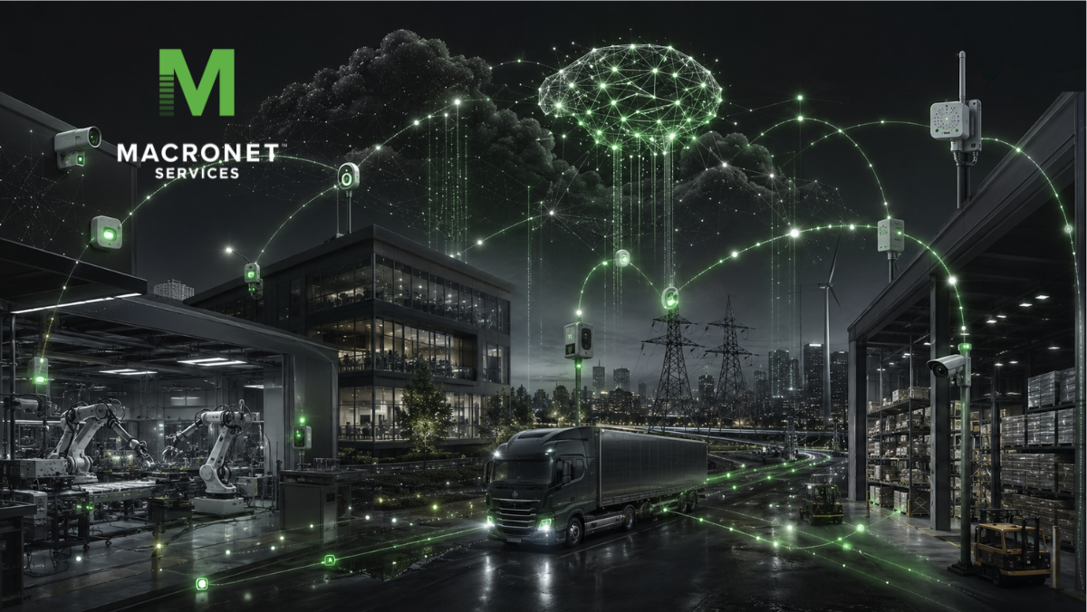 Enterprise IoT solutions connecting manufacturing, logistics, buildings, energy infrastructure and warehouse operations with AI, sensors and intelligent networks.